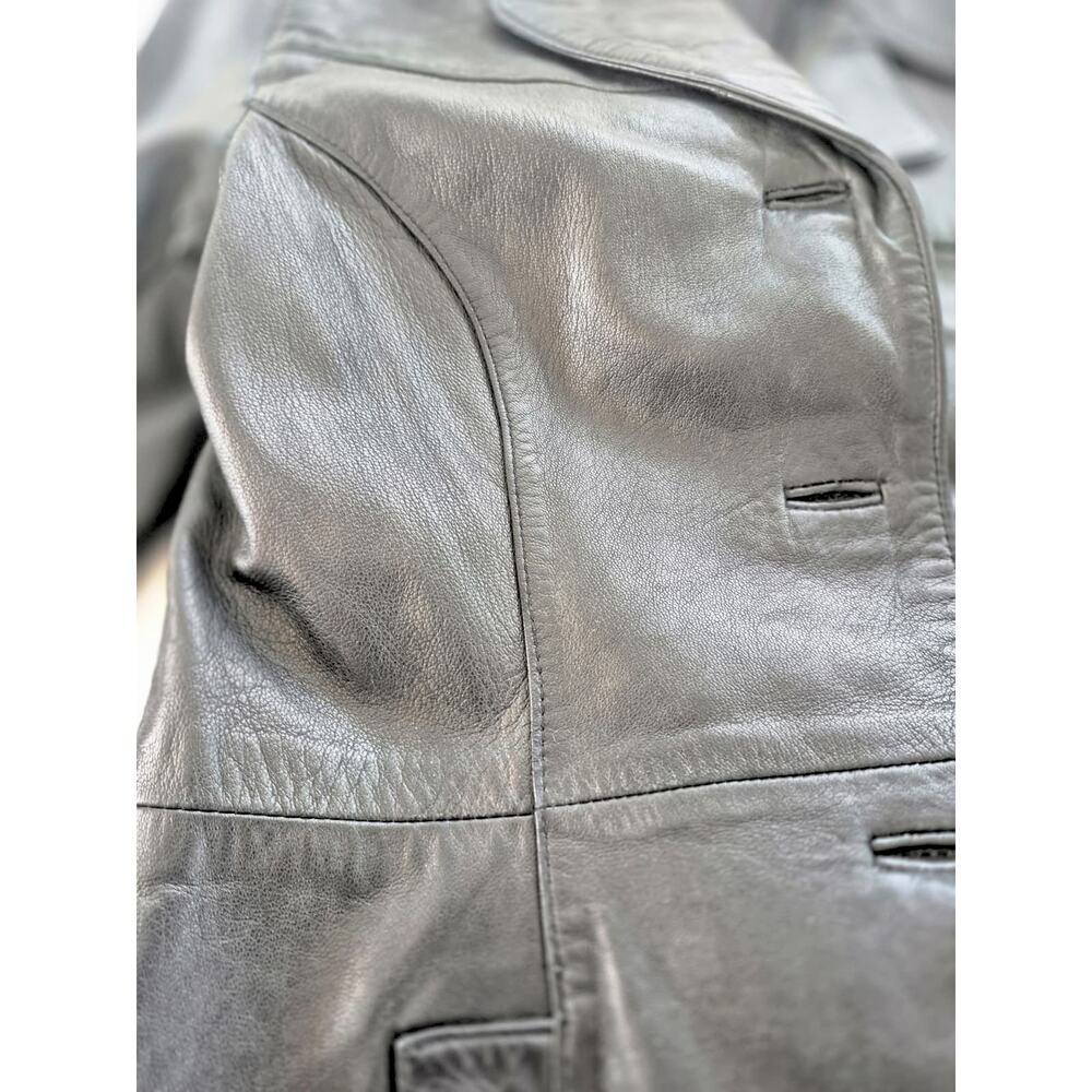 Vintage Leather Jacket Womens Small JCL 90's Black Luxury Spring Closet Staple - Picture 4 of 12